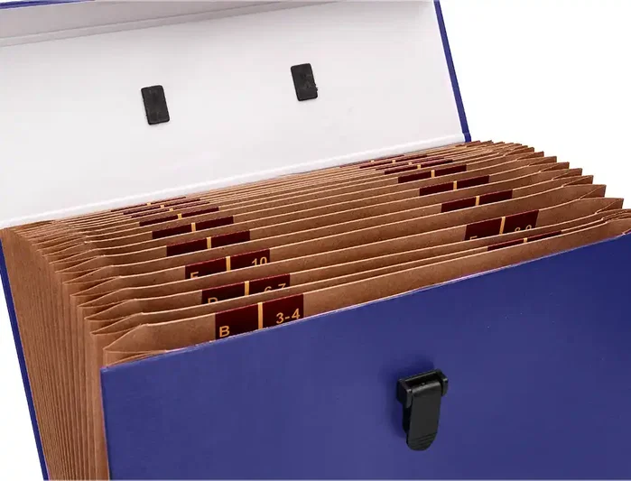 Liderpapel Maletín Clasificador con Fuelle y Asa Azul de 19 Departamentos Liderpapel Maletín Clasificador con Fuelle y Asa Azul de 19 Departamentos