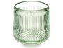 Giftdecor Portavela Círculo Raya Pequeño Verde 7.5 x 7.8 x 7.5 cm Cristal (Set de 12)