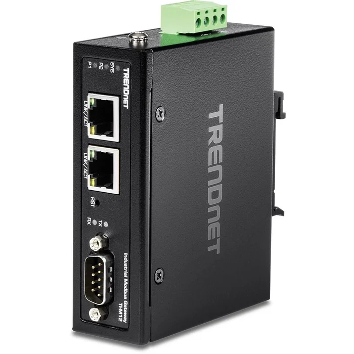 Trendnet TI-M12 Pasarela y Controlador 10/100 Mbit/s, Negro, Metal, Carril DIN, IP30 Trendnet TI-M12 Pasarela y Controlador 10/100 Mbit/s, Negro, Metal, Carril DIN, IP30