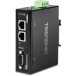 Trendnet TI-M12 Gateway Industrial Modbus con 1 Puerto Serie RS-232/422/485 y 2 Puertos Fast Ethernet 10/100 Mbit/s, Montaje en Carril DIN
