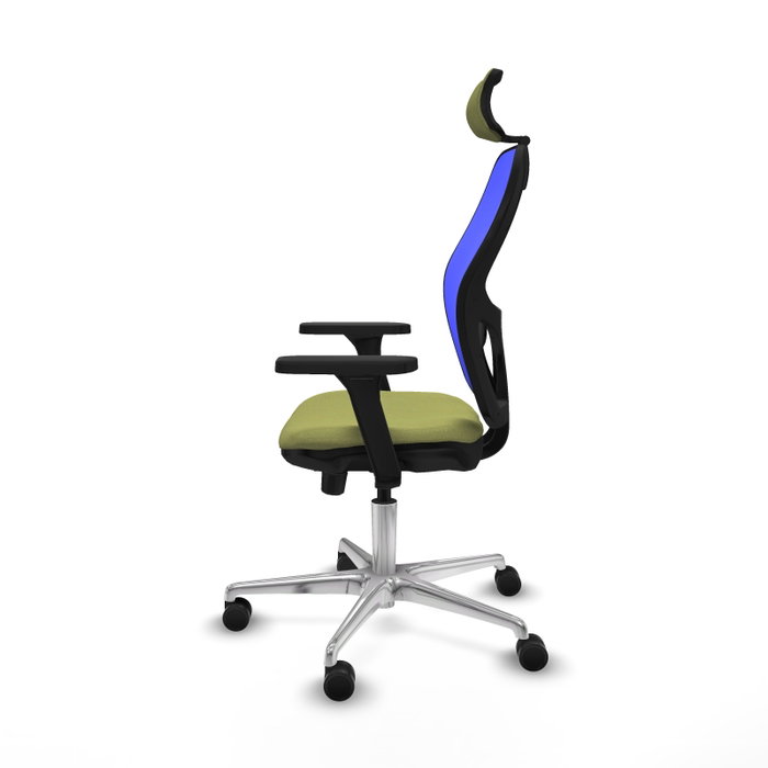 PIQUERAS Y CRESPO Silla de oficina Jorquera con mecanismo Sincro/Traslack, Verde oliva y Azul PIQUERAS Y CRESPO Silla de oficina Jorquera con mecanismo Sincro/Traslack, Verde oliva y Azul