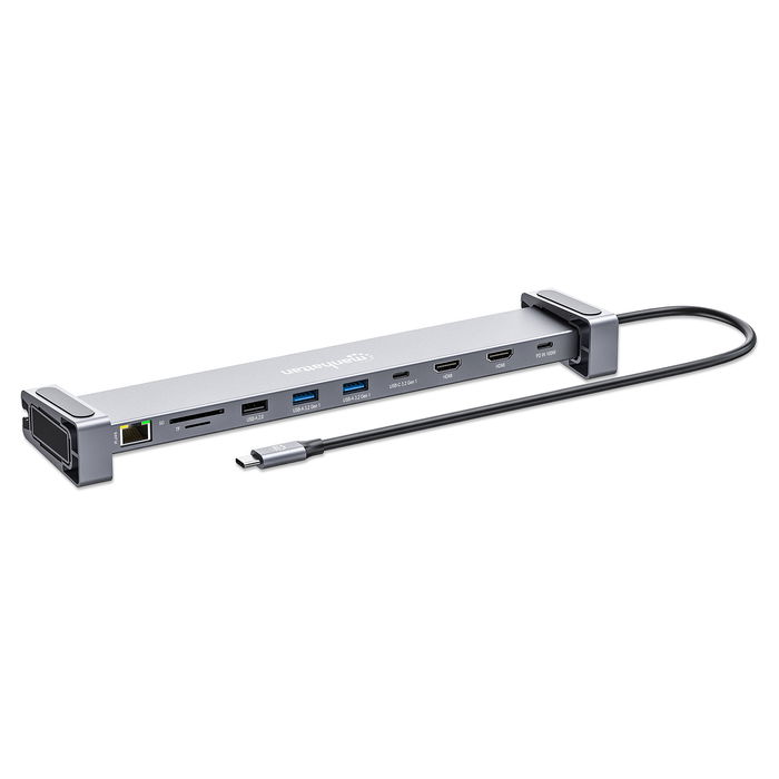MANHATTAN Docking Station USB-C 10-en-1 4K con 2x HDMI PD MANHATTAN Docking Station USB-C 10-en-1 4K con 2x HDMI PD