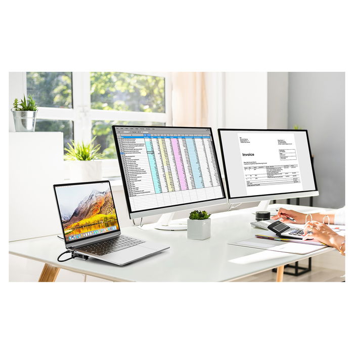 MANHATTAN Docking Station USB-C 10-en-1 4K con 2x HDMI PD MANHATTAN Docking Station USB-C 10-en-1 4K con 2x HDMI PD