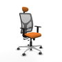 PIQUERAS Y CRESPO Silla de oficina Motilla con mecanismo Sincro/Traslack Naranja/Gris