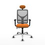 PIQUERAS Y CRESPO Silla de oficina Motilla con mecanismo Sincro/Traslack Naranja/Gris