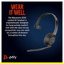 HP Poly Blackwire 5210 Auriculares de Diadema Monoaural para Oficina, USB-C + Conector 3.5 mm + Adaptador USB-C/A, Negro, 207577-201