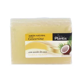PLANTIS Jabón de Glicerina con Coco 120g Hidratante para Manos Cara y Cuerpo