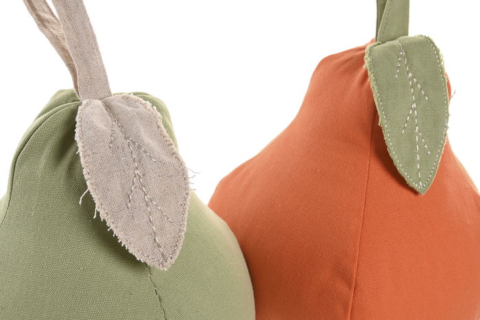 DKD Home Decor Sujetapuertas Naranja Verde 6 Unidades 17 x 16 x 18 cm