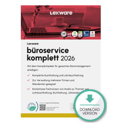 Lexware Büroservice Komplett 2026 Mehrplatzversion - 1 Dispositivo, Suscripción - ESD Download