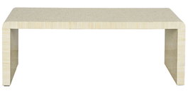 DKD Home Decor Mesa de Centro Bone 23 Hueso con Taracea