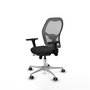 PIQUERAS Y CRESPO Silla de oficina Jorquera con mecanismo Sincro/Traslack, Negro/Gris