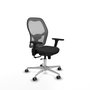 PIQUERAS Y CRESPO Silla de oficina Jorquera con mecanismo Sincro/Traslack, Negro/Gris