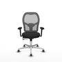 PIQUERAS Y CRESPO Silla de oficina Jorquera con mecanismo Sincro/Traslack, Negro/Gris