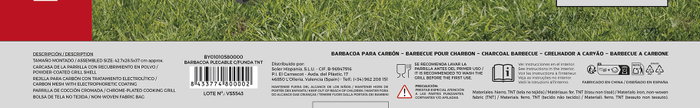 Algon Bbq Barbacoa Plegable con Funda TNT Algon Bbq Barbacoa Plegable con Funda TNT