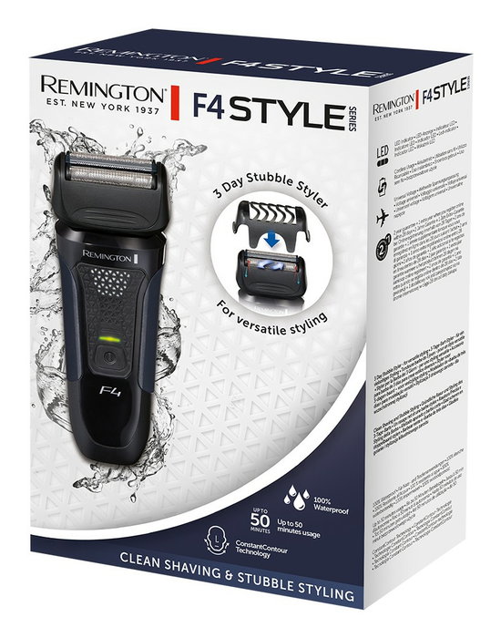 Remington F4 Style Series F4002 Shaver Wet & Dry Negro/Azul