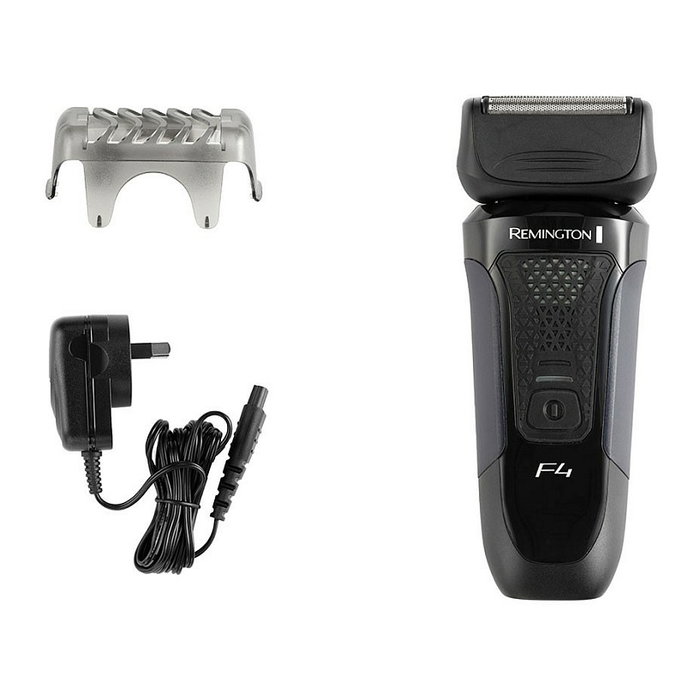 Remington F4002 Máquina de Afeitar de Rotación Shaver F4 Style Series Wet & Dry Color Negro y Azul con Recortadora