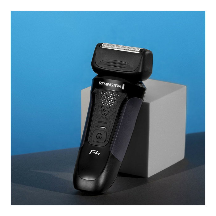 Remington F4002 Máquina de Afeitar de Rotación Shaver F4 Style Series Wet & Dry Color Negro y Azul con Recortadora
