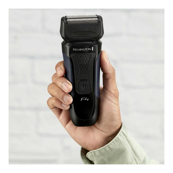 Remington F4002 Máquina de Afeitar de Rotación Shaver F4 Style Series Wet & Dry Color Negro y Azul con Recortadora