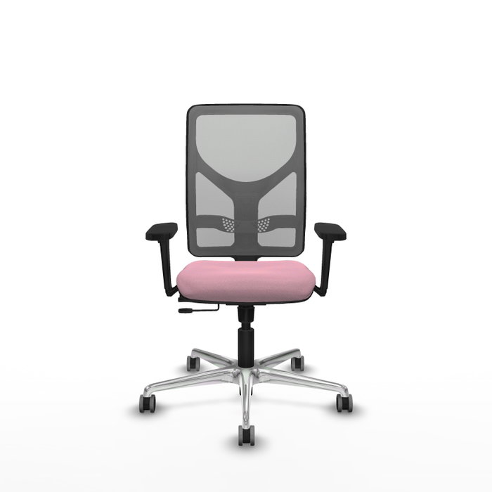 PIQUERAS Y CRESPO Silla de oficina Motilla Rosa y Gris con Brazos 3D PIQUERAS Y CRESPO Silla de oficina Motilla Rosa y Gris con Brazos 3D