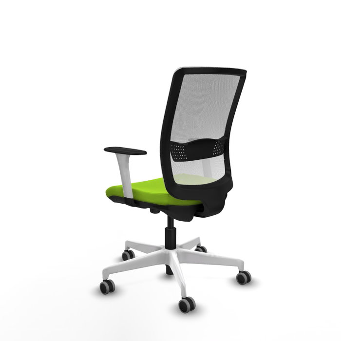 PIQUERAS Y CRESPO Silla de oficina Haches con mecanismo Sincro/Traslack, Pistacho y Blanco