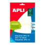 Apli Etiquetas Adhesivas Blancas 20x75mm con Cantos Romos