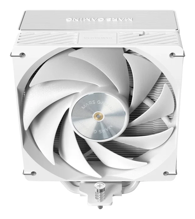 Mars Gaming MCPU-X5 Ventilador CPU Disipador con 5 Heatpipes HCT, TDP 280W, Ventilador PWM Silencioso 120mm, Compatible con Intel LGA y AMD AM5/AM4, Color Blanco