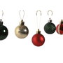 DKD Home Decor Set de 20 Bolas de Decoración Navideña Verde y Rojo