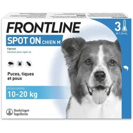Frontline FRO4064951022920 Pipetas Antiparasitarias para Perros de 10 a 20 kg - Pulgas, Garrapatas y Piojos