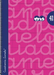 LAMELA Cuaderno Espiral Formato Folio 80 Hojas Cuadrovía 4 mm Fucsia Extradura