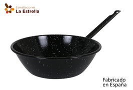 La Estrella Sartén Honda Bordonada Jaspeada 26 cm, 3.8L (8 Unidades)