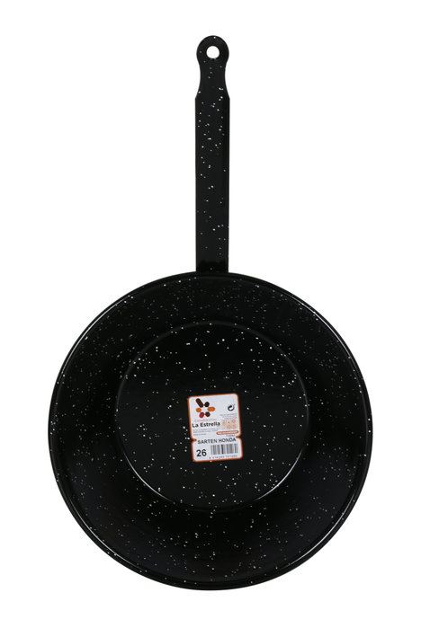 La Estrella Sartén Honda Bordonada Jaspeada 26 cm, 3.8L (8 Unidades)