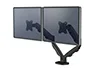 Fellowes Soporte Doble de Monitor Eppa 9683401, Brazo de Pinza/Atornillado para 2 Pantallas hasta 39", 8 kg, Negro