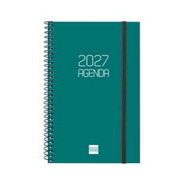 Finocam Agenda Anual 2027 Espiral Basic Opaque Verde