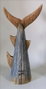 DKD Home Decor Figura de Madera Reciclada Cola de Tiburón Gris