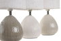 DKD Home Decor Lámpara Sobremesa Moderno Gris Beige 12 Unidades 13 x 26 x 13 cm