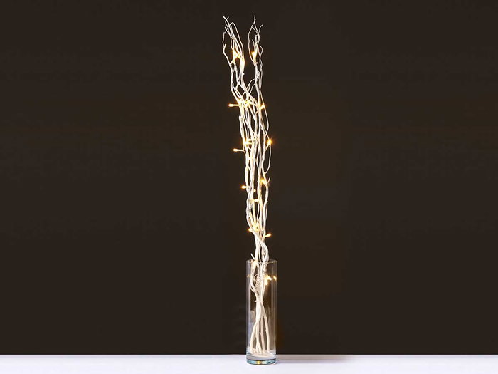 Giftdecor Ramillete de Varas Natural con 30 Leds, 90 cm (Set de 12)