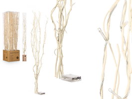Giftdecor Ramillete de Varas Natural con 30 Leds, 90 cm (Set de 12)