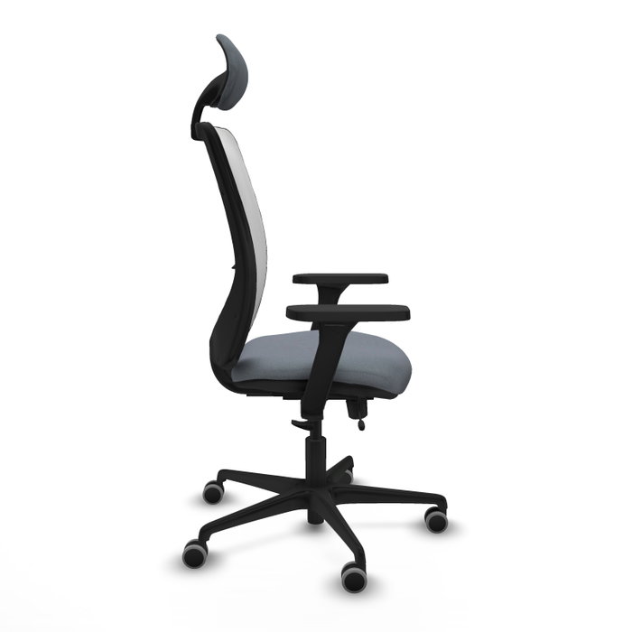 PIQUERAS Y CRESPO Silla de oficina Zulema con mecanismo Sincro/Traslack, Gris y Blanco PIQUERAS Y CRESPO Silla de oficina Zulema con mecanismo Sincro/Traslack, Gris y Blanco