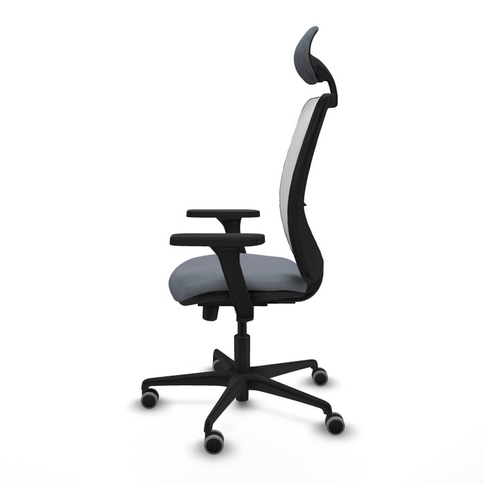 PIQUERAS Y CRESPO Silla de oficina Zulema con mecanismo Sincro/Traslack, Gris y Blanco PIQUERAS Y CRESPO Silla de oficina Zulema con mecanismo Sincro/Traslack, Gris y Blanco