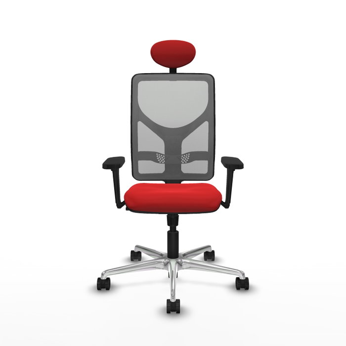 PIQUERAS Y CRESPO Silla de oficina Motilla con mecanismo Sincro, Rojo y Gris PIQUERAS Y CRESPO Silla de oficina Motilla con mecanismo Sincro, Rojo y Gris