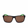 Lotto LS1007 Gafas de sol unisex rectangulares negras y verdes