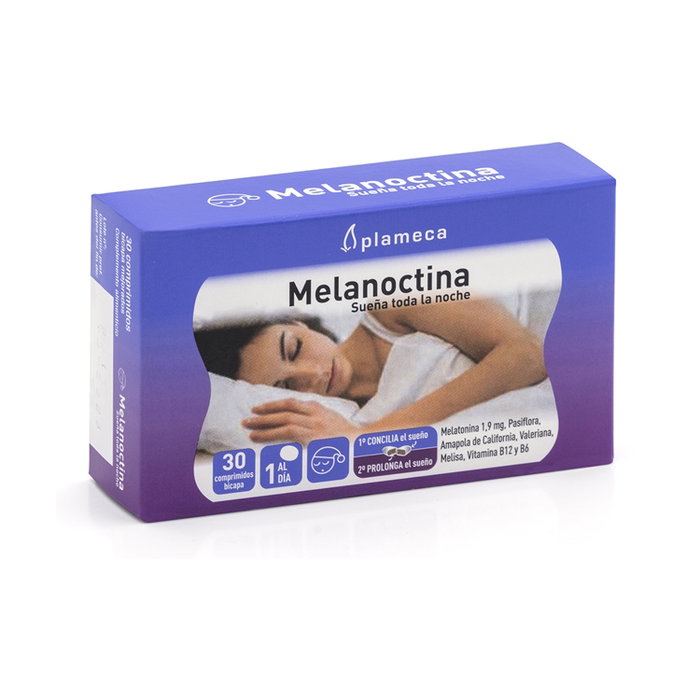 Plameca Melanoctina Bicapa 30 Comprimidos - Melatonina, Vitaminas B6 y B12 para el Sueño y Sistema Nervioso Plameca Melanoctina Bicapa 30 Comprimidos - Melatonina, Vitaminas B6 y B12 para el Sueño y Sistema Nervioso