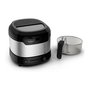 Tefal Uno M FF215D30 Freidora de Aire 1.8 L 1600 W Negro y Acero Inoxidable con Pantalla y Capa Antiadherente - Capacidad 1 kg, Temperatura 150-190 °C