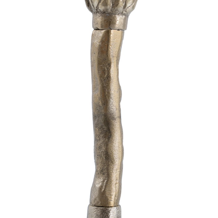 Portavelas Oro Aluminio Decoración 14 X 14 X 20 cm (Set de 2)