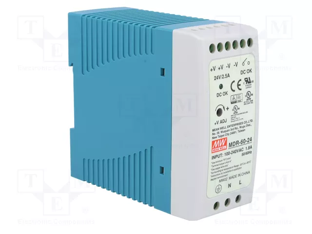 MEAN WELL MDR-60-24 Alimentador de impulso 60W 24VDC