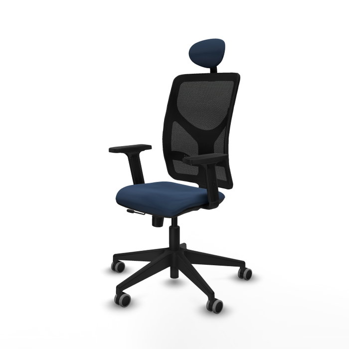 PIQUERAS Y CRESPO Silla de oficina Motilla Azul marino y Negro PIQUERAS Y CRESPO Silla de oficina Motilla Azul marino y Negro