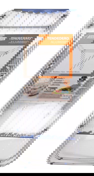 Confortime Tendedero 20 m de Aluminio (Pm-8720A) 132x55x4 cm (6 Unidades)