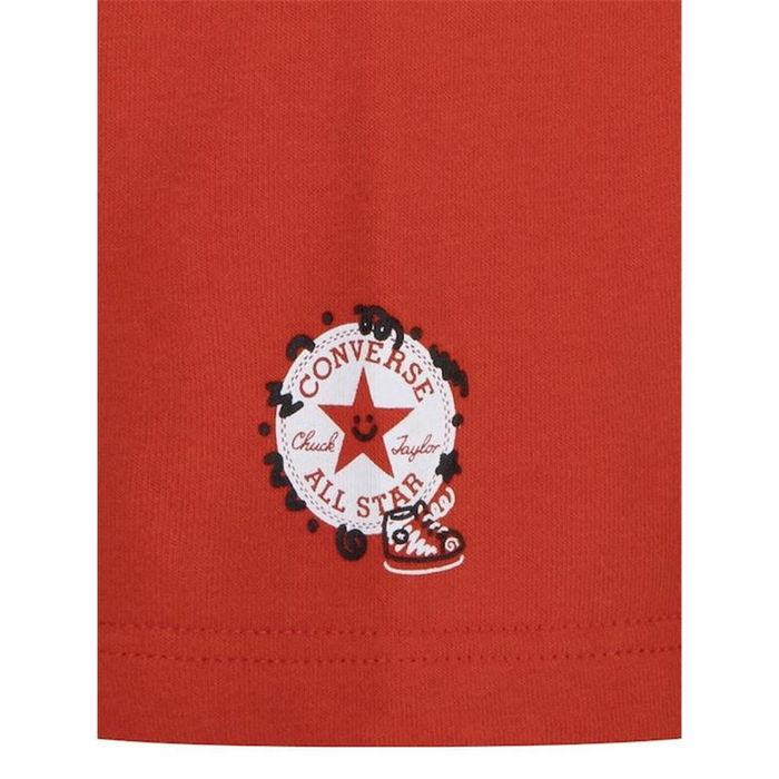 Conjunto Deportivo para Niños Converse Squiggle S/Se+Ft Blanco Rojo 2 Piezas