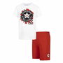 Conjunto Deportivo para Niños Converse Squiggle S/Se+Ft Blanco Rojo 2 Piezas