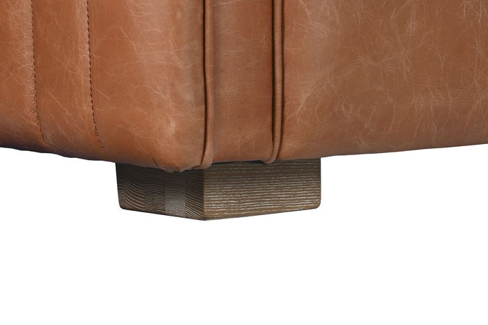 DKD Home Decor Sofá Urban Piel Cognac 4 Plazas 246.5 x 92 x 73 cm